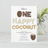 One Happy Coconut Invite 1st Summer Birthday 招待状 (スタンド正面)