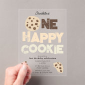 One Happy Cookie Invite 1st  First Birthday Cute アクリル招待状 (インサイチュ (ポータブル))