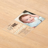 One Happy Cookie Invite 1st First Birthday Photo アクリル招待状 (レイダウン)