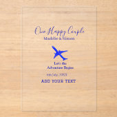 One happy Couple let's adventure begins wedding co アクリル招待状 (正面)