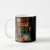 One Happy Daddy Camper 1st Birthday Camng Bear コーヒーマグカップ (左)