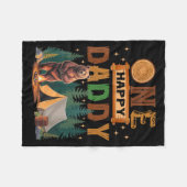 One Happy Daddy Camper 1st Birthday Camng Bear  フリースブランケット (正面(横))