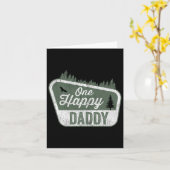 One Happy Daddy Matching Family Birthday Party Cam カード (黄色い花)