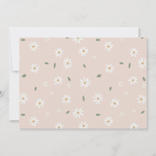 One Happy Daisy Invite 1st First Birthday Photo 招待状 (裏面)