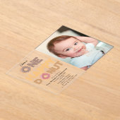 One Happy Donut Invite 1st  First Birthday Photo アクリル招待状 (レイダウン)