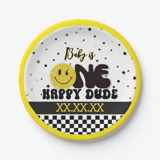 One Happy Dude ペーパープレート (正面)