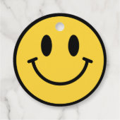 "One Happy Dude" レトロスマイル誕生日パーティー フェイバータグ (裏面)