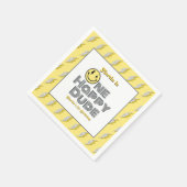 「One Happy Dude」レトロ1歳パーティー スタンダードカクテルナプキン (角)