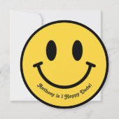「One Happy Dude」レトロ1歳パーティー 招待状 (正面)