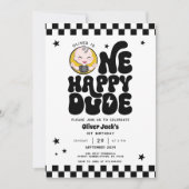 One Happy Dude 1st Birthday Invitation 招待状 (正面)