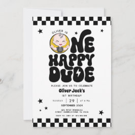 One Happy Dude 1st Birthday Invitation 招待状
