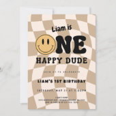 One Happy Dude Birthday 招待状 (正面)