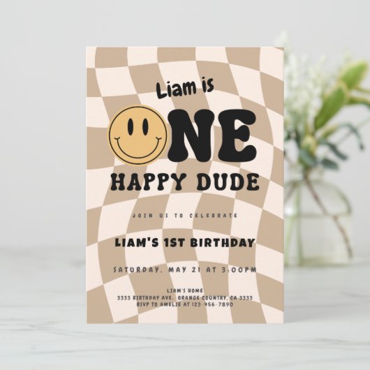 One Happy Dude Birthday 招待状 (スタンド正面)