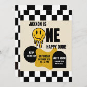 ONE Happy Dude Birthday Invitation 招待状 (正面/裏面)