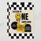 ONE Happy Dude Birthday Invitation 招待状 (正面/裏面)