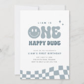 ONE Happy Dude Birthday Partyへの招待 招待状 (正面)