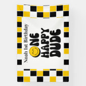 One Happy Dude Boy 1st Birthdayカスタマイズ 横断幕 (縦)