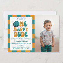 One Happy Dude Boy 1st Birthday写真