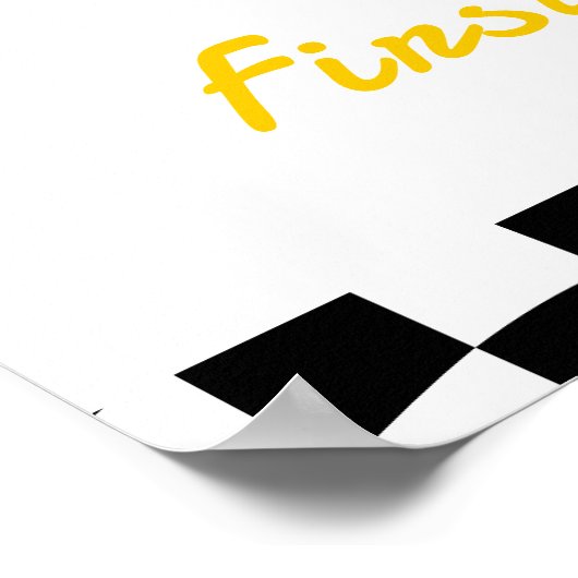 One Happy Dude Boy 1st Birthday Wavy Welcome ポスター (角)