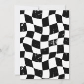 One Happy Dude Boy's Retro 1st Birthday  招待状 (裏面)