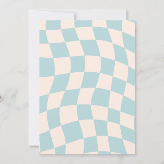 One Happy Dude Checkered 招待状 (裏面)