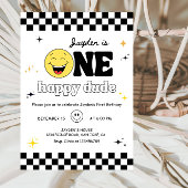 One Happy Dude - Fun 1st Birthday Boy Party 招待状