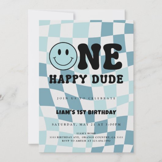 One happy Dude Invitation 招待状 (正面)