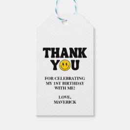 One Happy Dude Retro 1st Birthday ギフトタグ