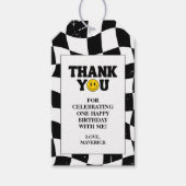 One Happy Dude Retro 1st Birthday ギフトタグ (正面)