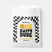 One Happy Dude Retro First 1st Birthday Party フェイバーバッグ (正面)