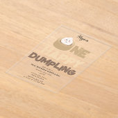 One Happy Dumpling Invite 1st First Birthday Cute アクリル招待状 (レイダウン)