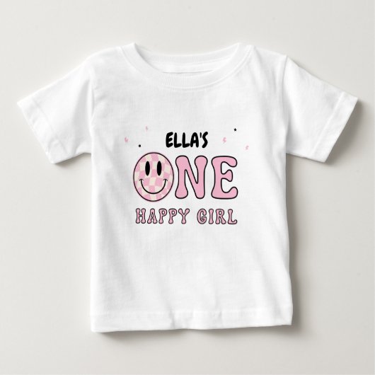 ONE HAPPY GIRL ベビーTシャツ (正面)