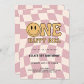 ONE HAPPY GIRL BIRTHDAY INVITATION  招待状 (正面/裏面)