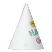 One Happy Girl Birthday Invite 1st Birthday Sun パーティーハット (左)