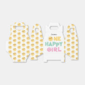One Happy Girl Birthday Invite 1st Birthday Sun フェイバーボックス (折り畳みなし)