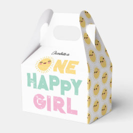 One Happy Girl Birthday Invite 1st Birthday Sun フェイバーボックス