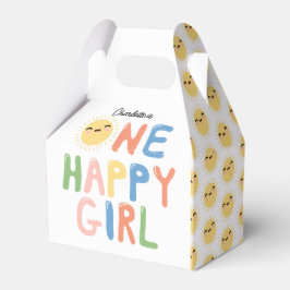 One Happy Girl Birthday Invite 1st Birthday Sun フェイバーボックス