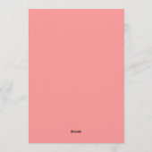 One Happy Girl First Birthday Invitation 招待状 (裏面)