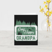 One Happy Grandpa Camper 1st Birthday Camng Bear  カード (黄色い花)