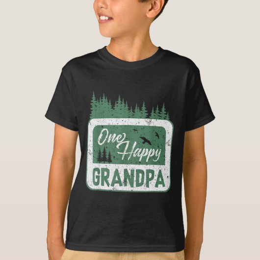 One Happy Grandpa Camper 1st Birthday Camng Bear  Tシャツ (正面)