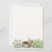 One Happy Hunter Easter Themed First Birthday 招待状 (裏面)