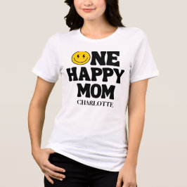 One Happy Mom Matching Birthday トライブレンドＴシャツ