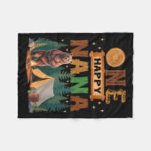 One Happy Nana Camper 1st Birthday Camng Bear  フリースブランケット (正面(横))