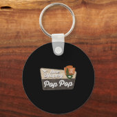 One Happy Pop Pop Camper Matching Birthday Decorat キーホルダー (正面)
