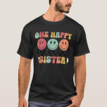 One Happy Sister Groovy 1st Birthday Dudeマッチング Tシャツ<br><div class="desc">One Happy Sister Groovy 1st Birthday Dude Matching Family</div>