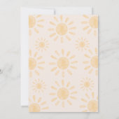 One Happy Sun First Birthday  招待状 (裏面)