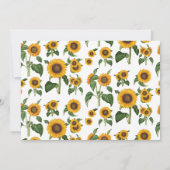 One Happy Sunflower 1st Summer Birthday Photo 招待状 (裏面)