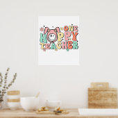 one happy teacher2, retro, vintage ポスター (キッチン)