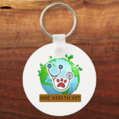 One Health Vet – Vet Global Health Animal Design キーホルダー (正面)