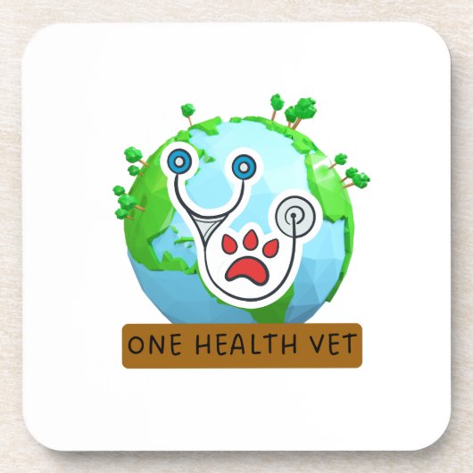 One Health Vet – Vet Global Health Animal Design コースター (正面)